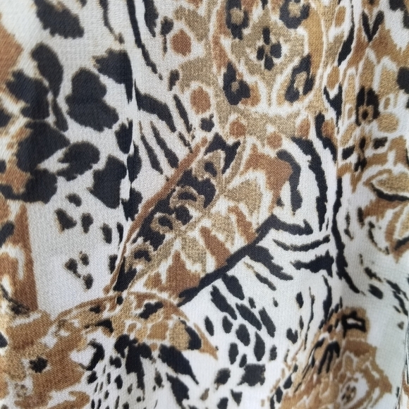 Maggie Barnes 3x lined animal print sleeveless top - Picture 5 of 11